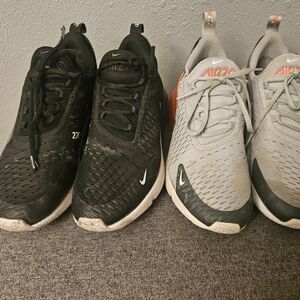 Nike Air Max 270 Black and Gray Youth Shoes